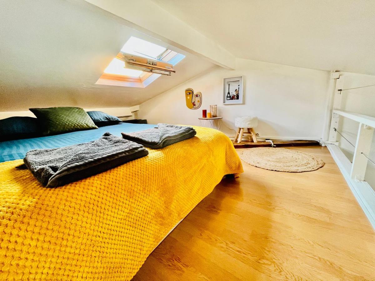 Ferienwohnung Parc Buttes Chaumont - Studio Mezzanine Paris Exterior foto